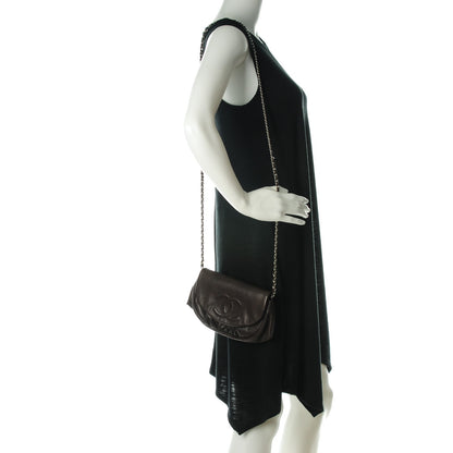 Chanel Caviar Half Moon Wallet On Chain WOC Dark Brown 2 of 8