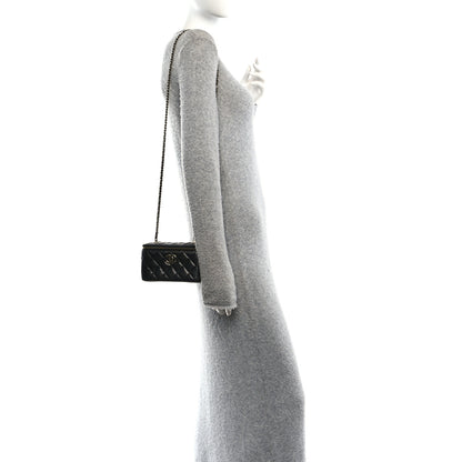 Chanel Grained Lambskin Quilted Small Vanity Case With Chain Black 2 of 11