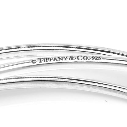 Tiffany Sterling Silver 1837 Triple Bangle Lock Bracelet 5 of 5