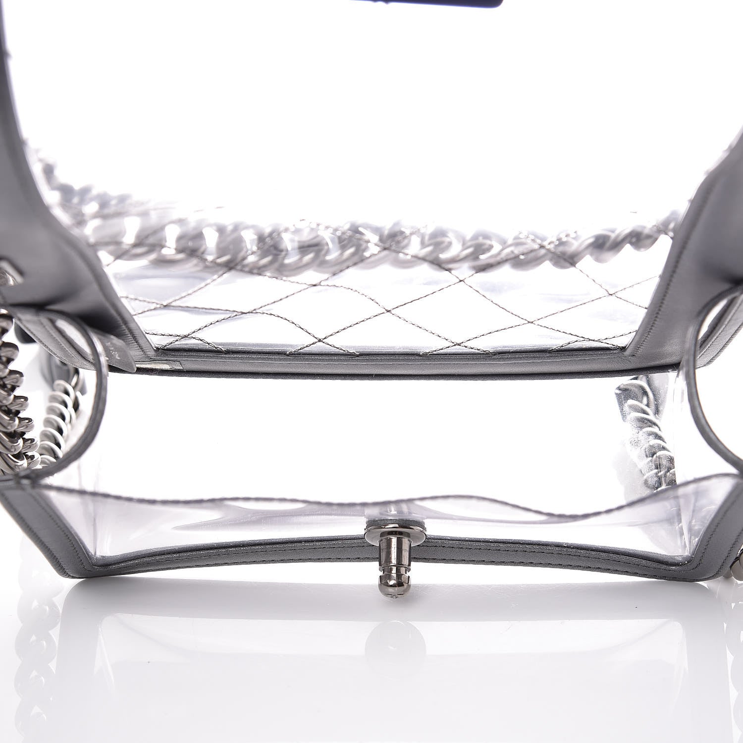 Chanel Metallic Lambskin PVC Quilted Small Boy Flap Silver 5 of 10