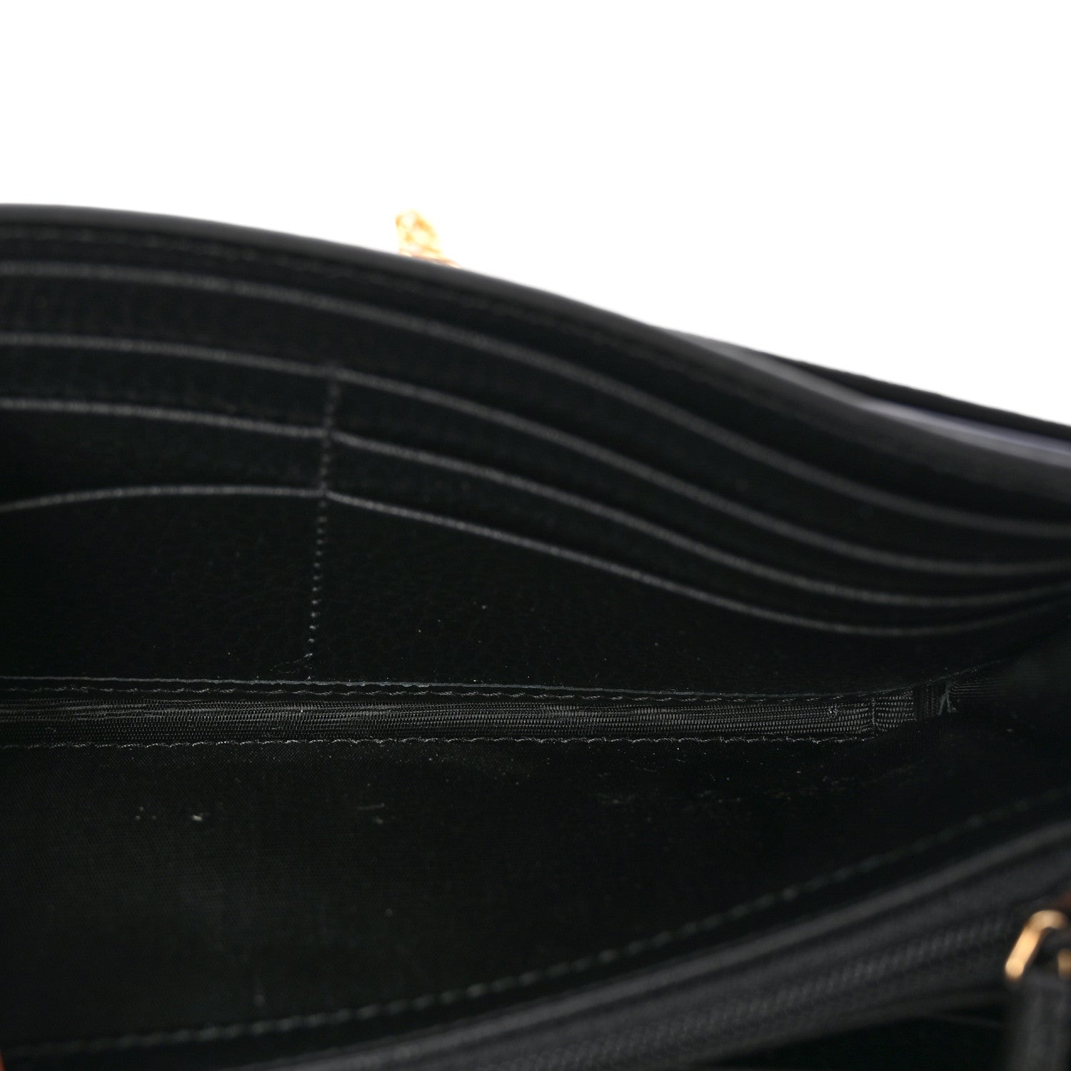 Gucci Dollar Calfskin GG Supreme Monogram Petite GG Marmont Wallet Chain Bag Black Beige Ebony 6 of 10