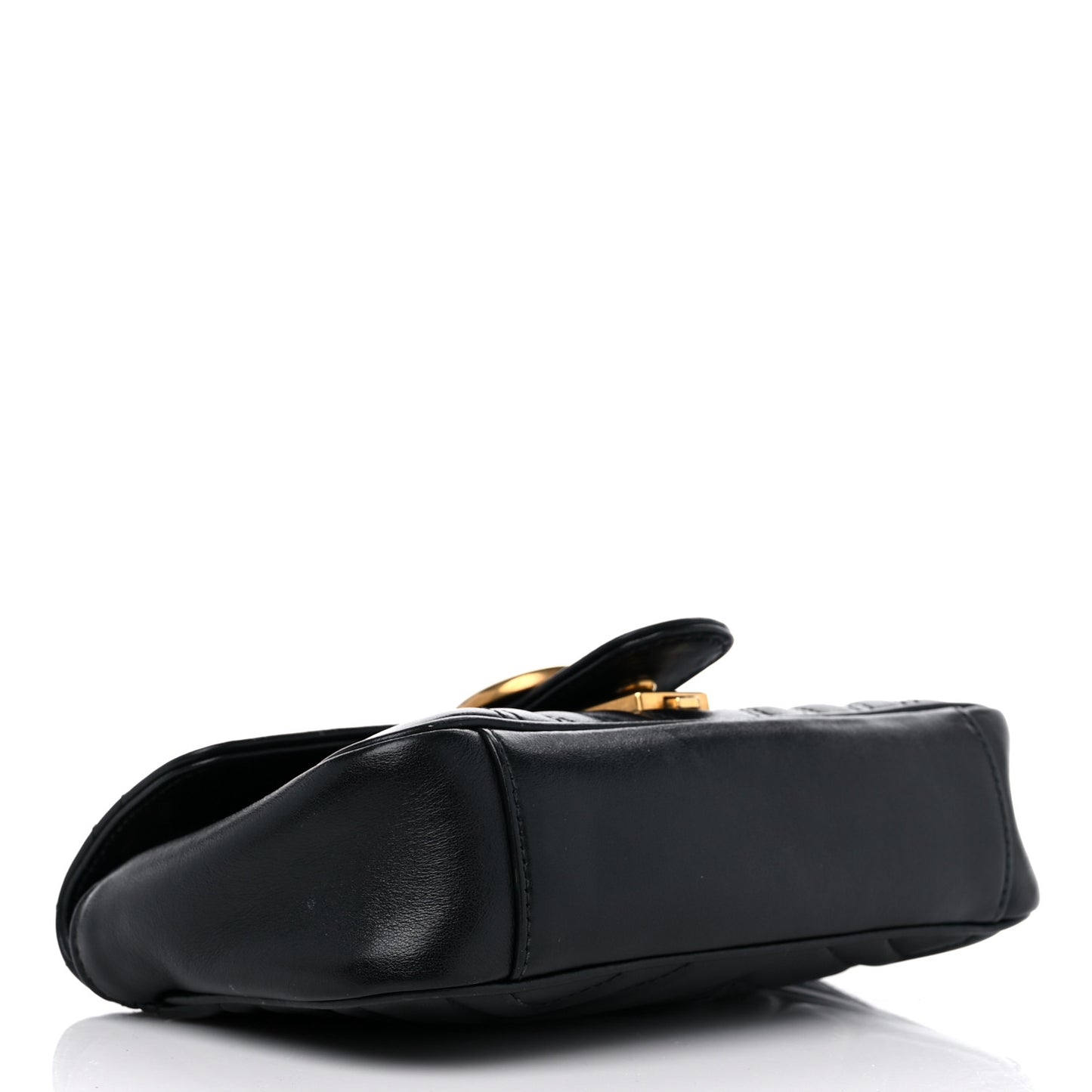 Calfskin Matelasse Mini GG Marmont Shoulder Bag Black
