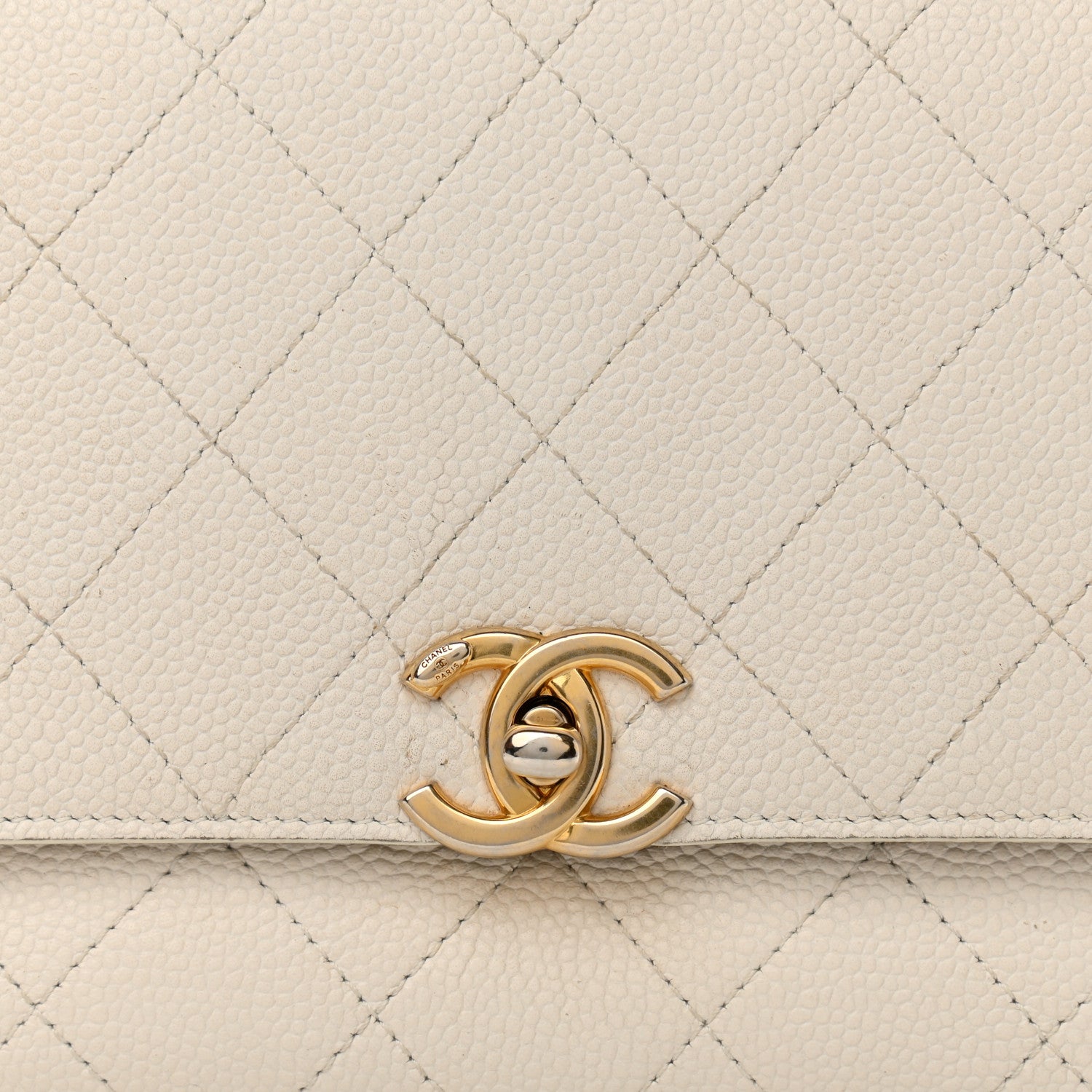 Chanel Grained Calfskin Small Stitched Flap White 13 of 13