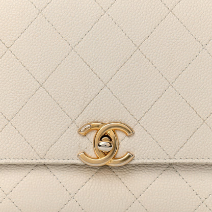 Chanel Grained Calfskin Small Stitched Flap White 13 of 13