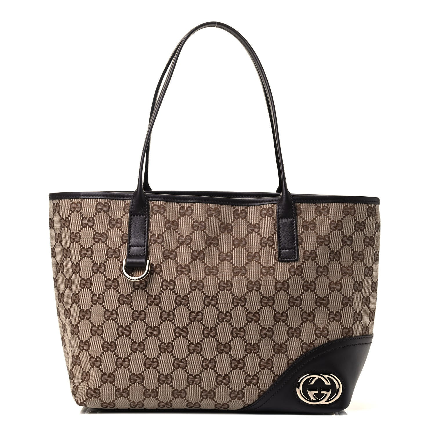 Gucci Monogram Medium New Britt Tote Brown 1 of 4