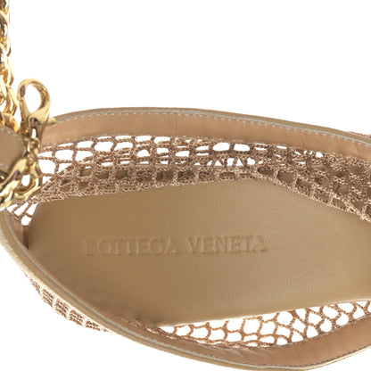 Bottega Veneta Mesh Nappa Chunky Chain Sandals 38 Beige Pony 7 of 7