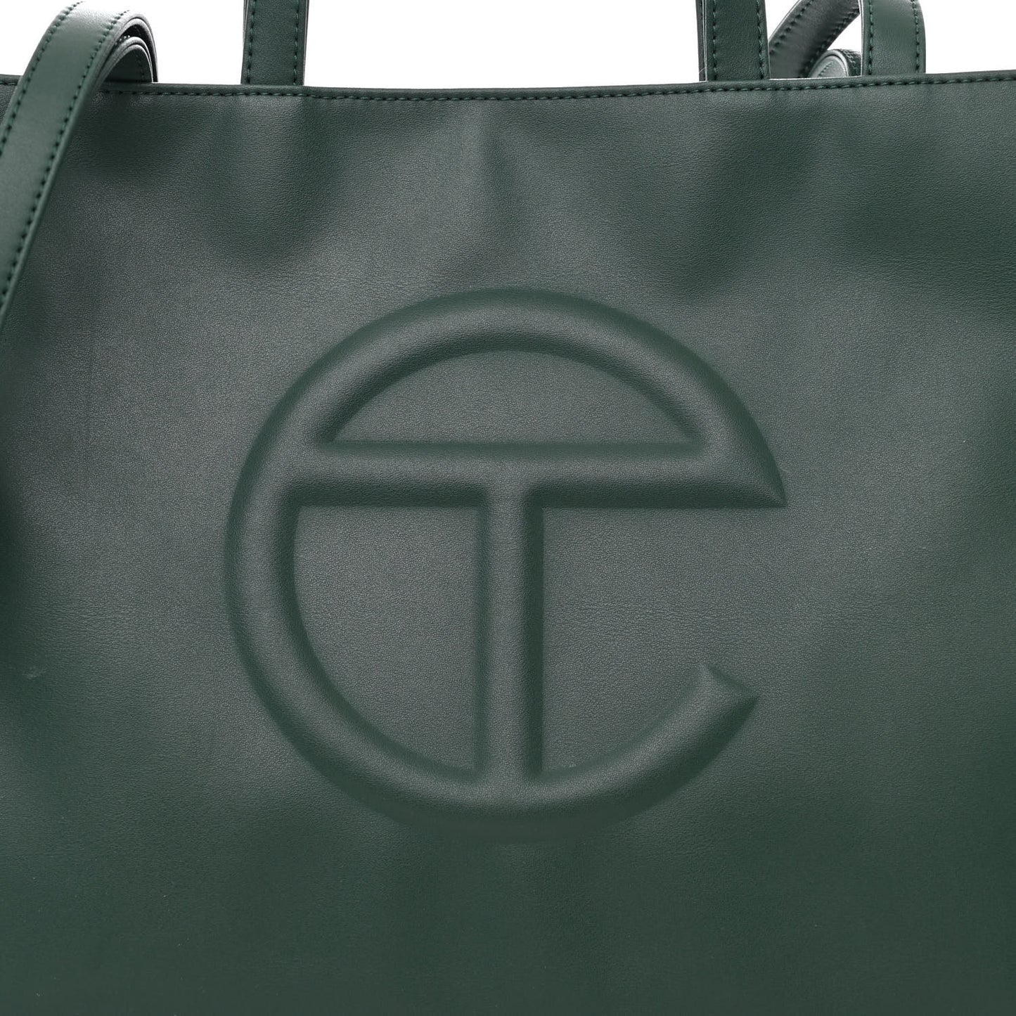 Vegan Leather Medium Shopping Bag Dark Olive