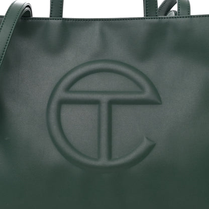 Telfar Vegan Leather Medium Shopping Bag Dark Olive 9 of 11