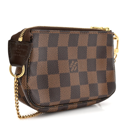 Louis Vuitton Damier Ebene Complice Trunks and Bags Mini Pochette Accessories Red 3 of 10