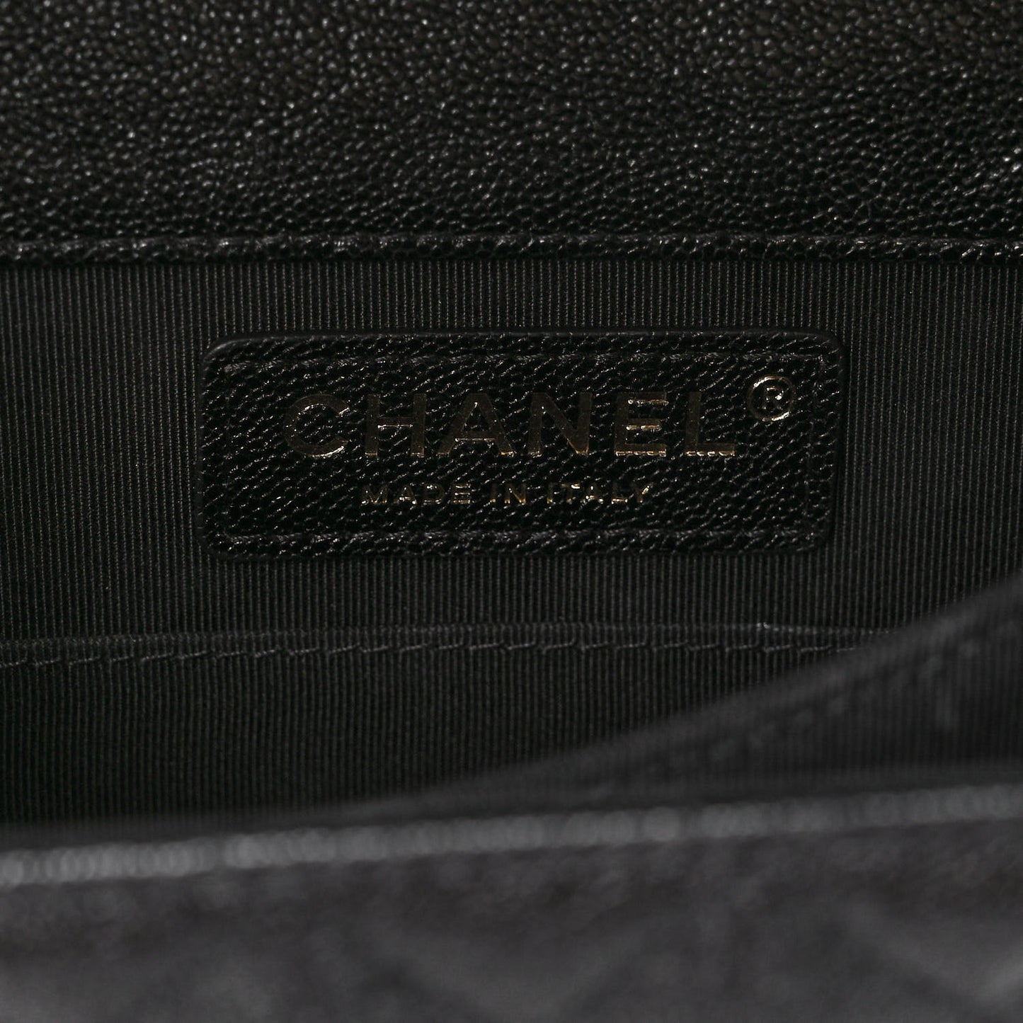 Caviar Quilted North South Boy Flap Black