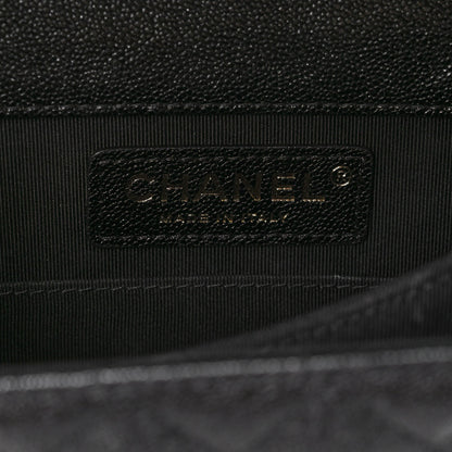 Chanel Caviar Quilted North South Boy Flap Black 6 of 9