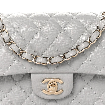 Chanel Caviar Quilted Small Double Flap Grey 8 of 10
