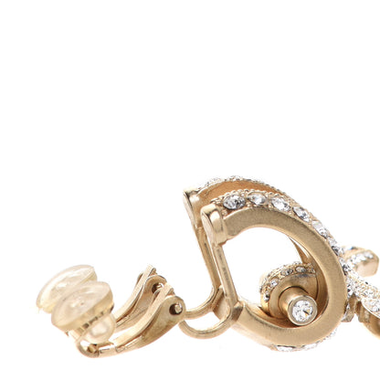 Chanel Crystal CC Single Clip On Earring Gold 3 of 6
