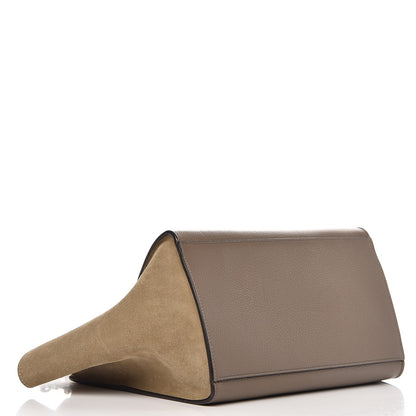 Celine Drummed Calfskin Suede Small Trapeze Souris 5 of 8