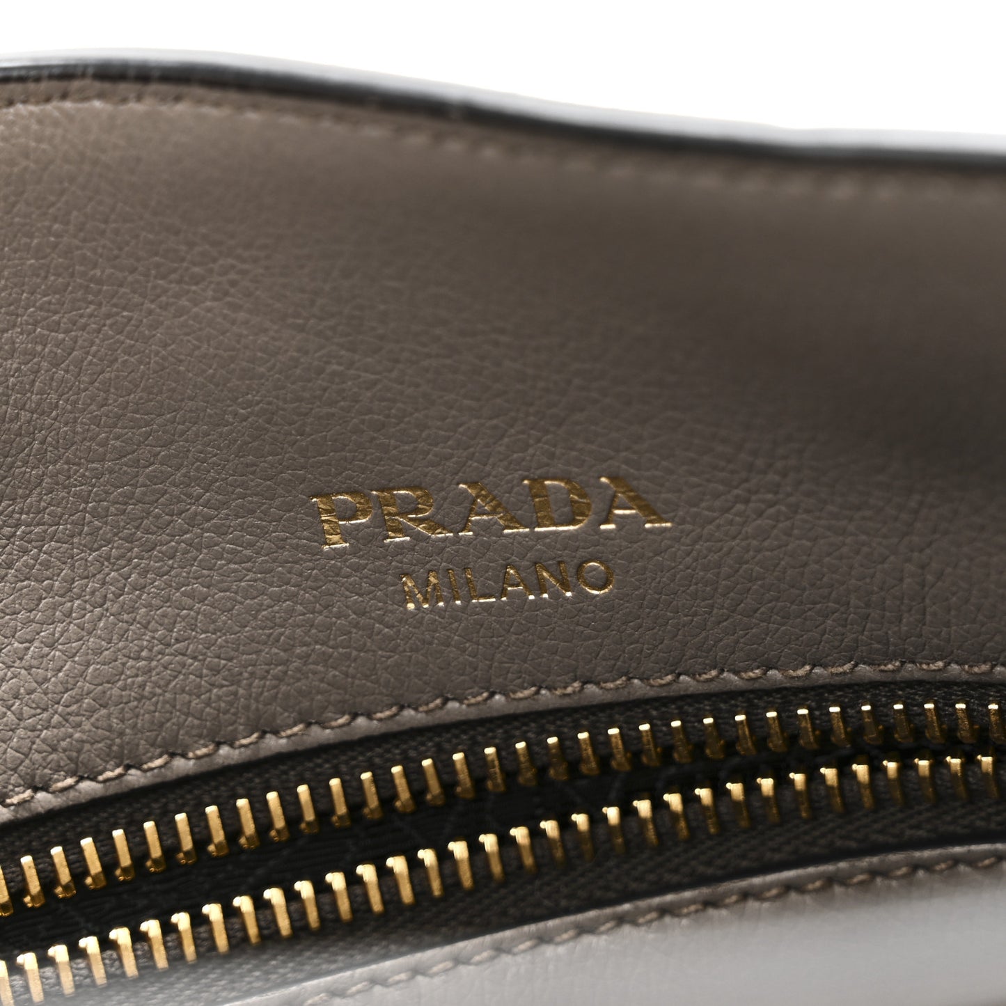 Glace Calfskin Embossed Logo Tote Argilla