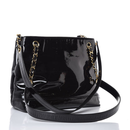 Chanel Patent CC Shoulder Bag Black 3 of 18
