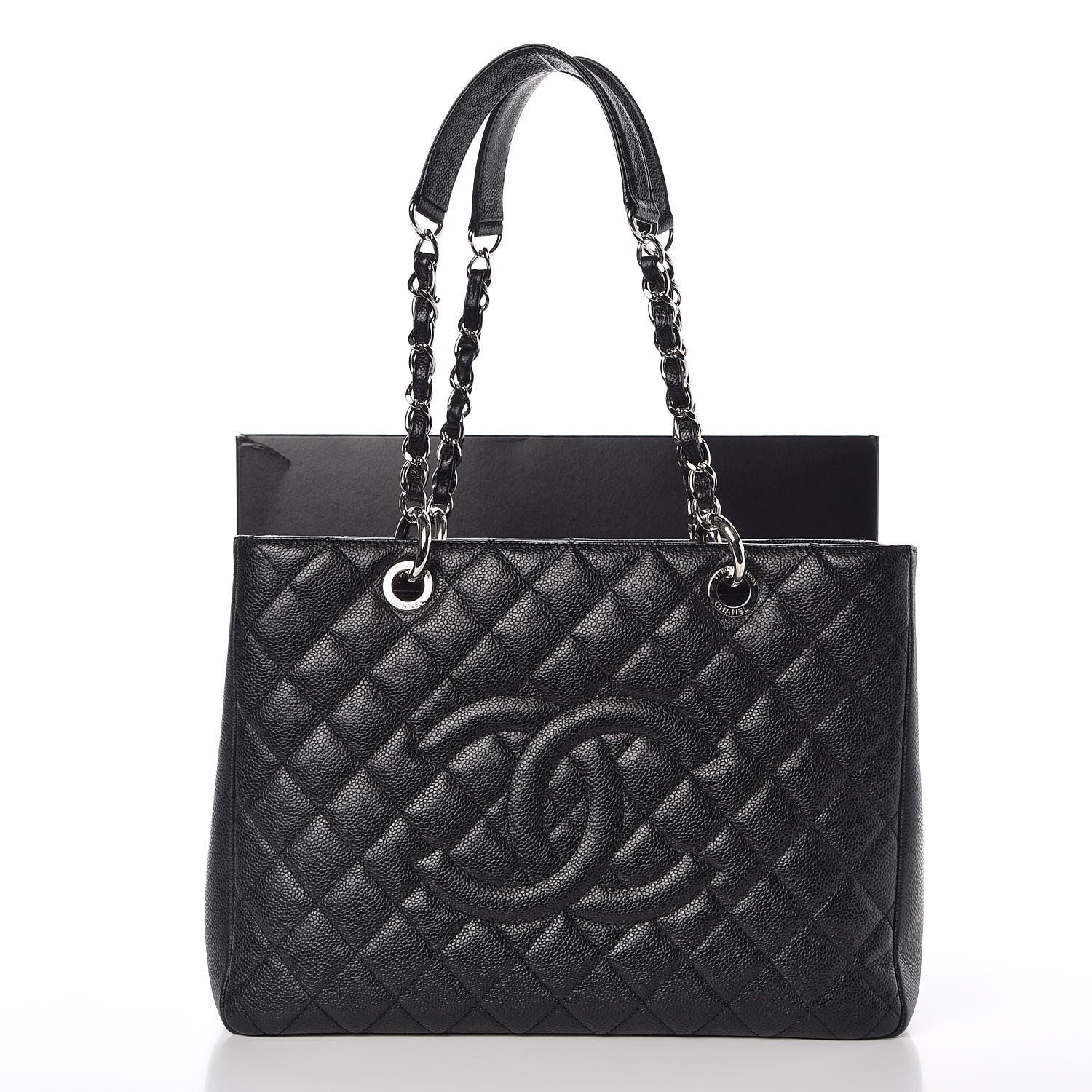 Chanel Caviar Quilted Grand Shopping Tote GST Black 4 of 5