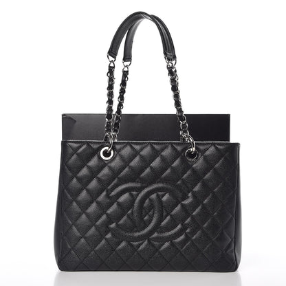 Chanel Caviar Quilted Grand Shopping Tote GST Black 4 of 5