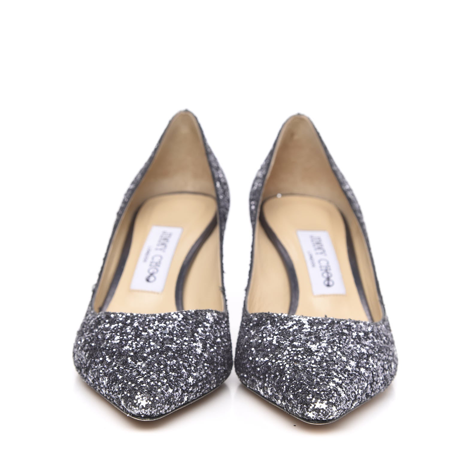 Jimmy Choo Glitter Pointy Toe Romy 60 Pumps 37.5 2 of 10