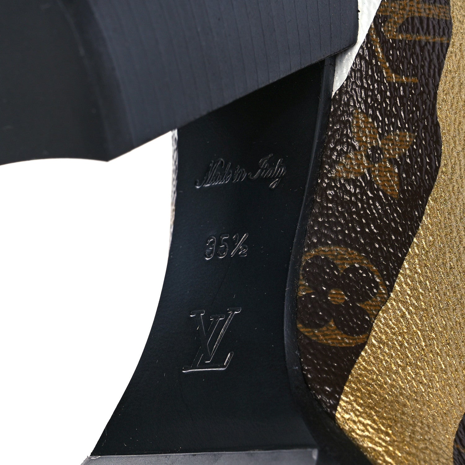 Louis Vuitton X LOL Patent Calfskin Monogram Star Trail Chelsea Ankle Boots 35.5 Gold Silver 6 of 11