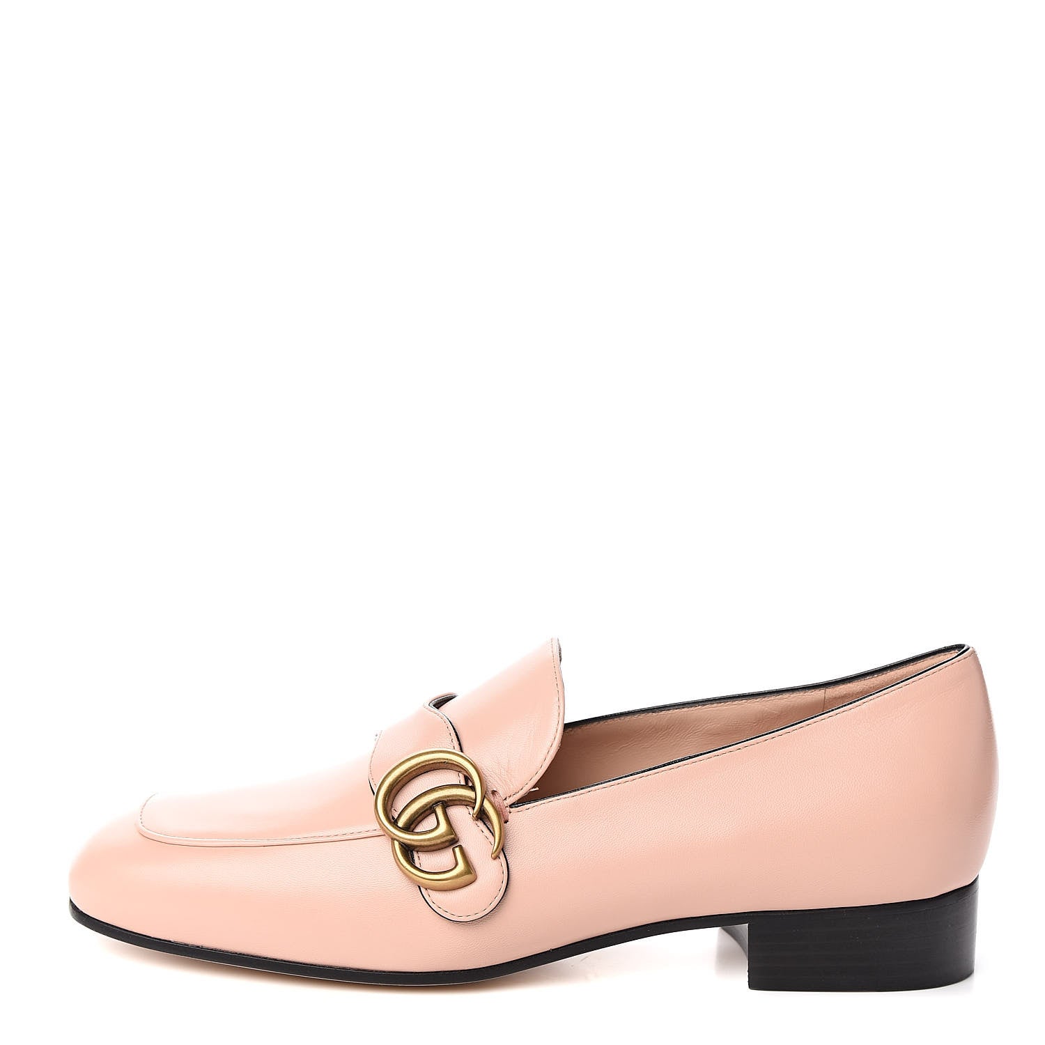 Gucci Malaga Kid Womens GG Marmont Loafers 37.5 Perfect Pink 1 of 9