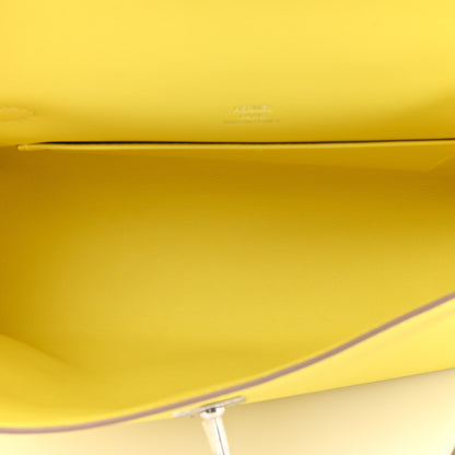 Hermes Swift Kelly Pochette Clutch Lime 5 of 11