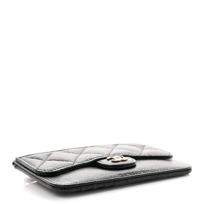 Chanel Caviar Quilted Flap Zip Card Holder Black 4 of 8