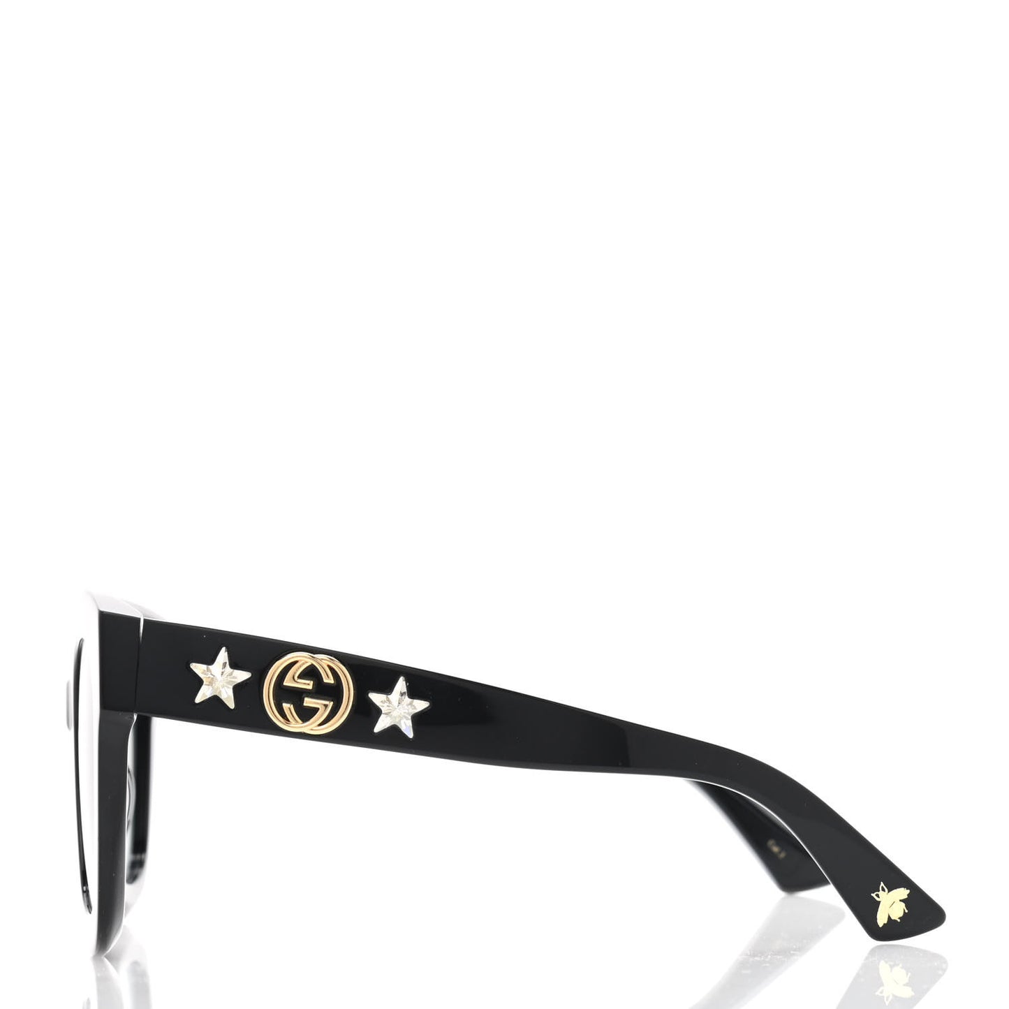 Round Frame Star Sunglasses GG0208S Black
