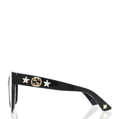 Gucci Round Frame Star Sunglasses GG0208S Black 3 of 8