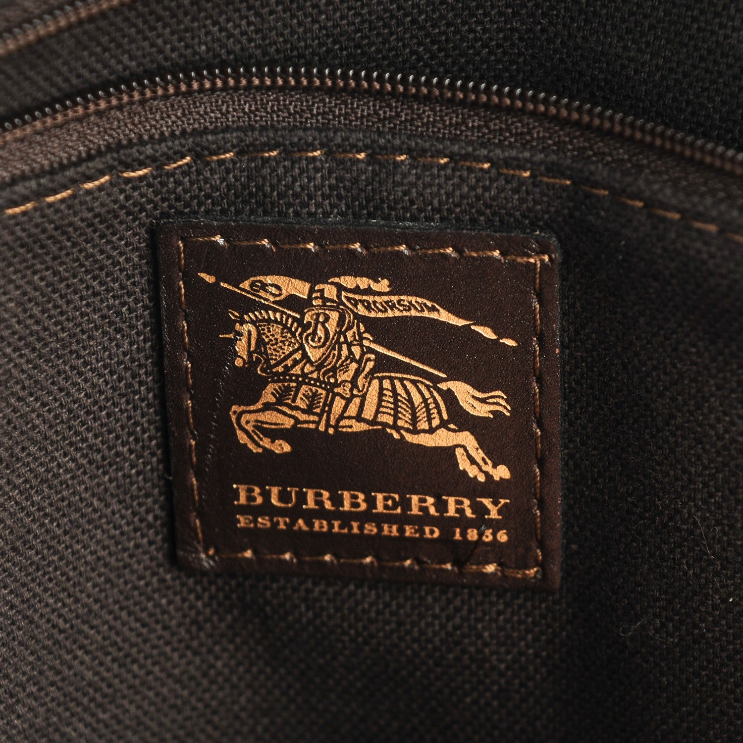 Burberry Haymarket Check Medium Regent Tote Chocolate 6 of 8