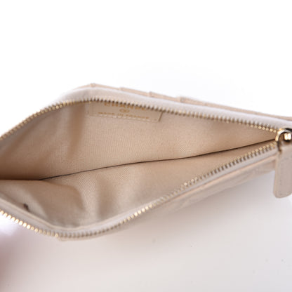 Chanel Caviar Quilted Classic Flat Wallet Pouch Light Beige 5 of 8