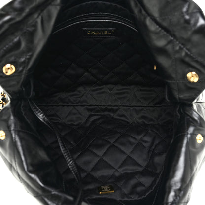 Chanel Shiny Calfskin Quilted Small Chanel 22 Black 6 of 12