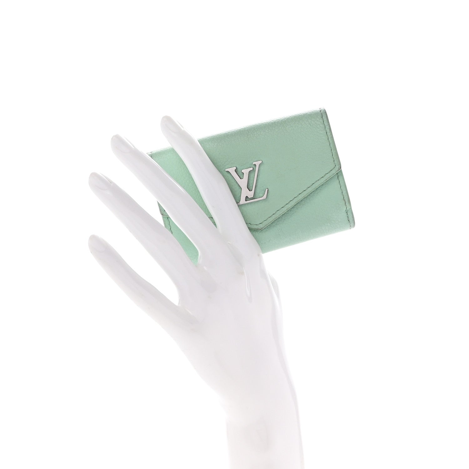 Louis Vuitton Calfskin Lockmini Wallet Menthe 2 of 8