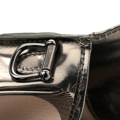 Burberry Patent Nova Check Mini Crossbody Bag Pewter 12 of 14