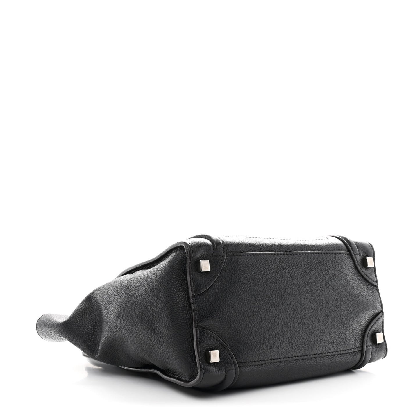 Drummed Calfskin Micro Luggage Black