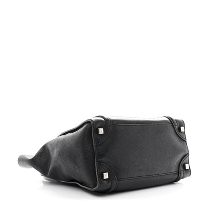 Celine Drummed Calfskin Micro Luggage Black 4 of 10