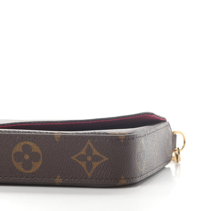 Louis Vuitton Monogram Pochette Felicie Chain Wallet Fuchsia 10 of 10