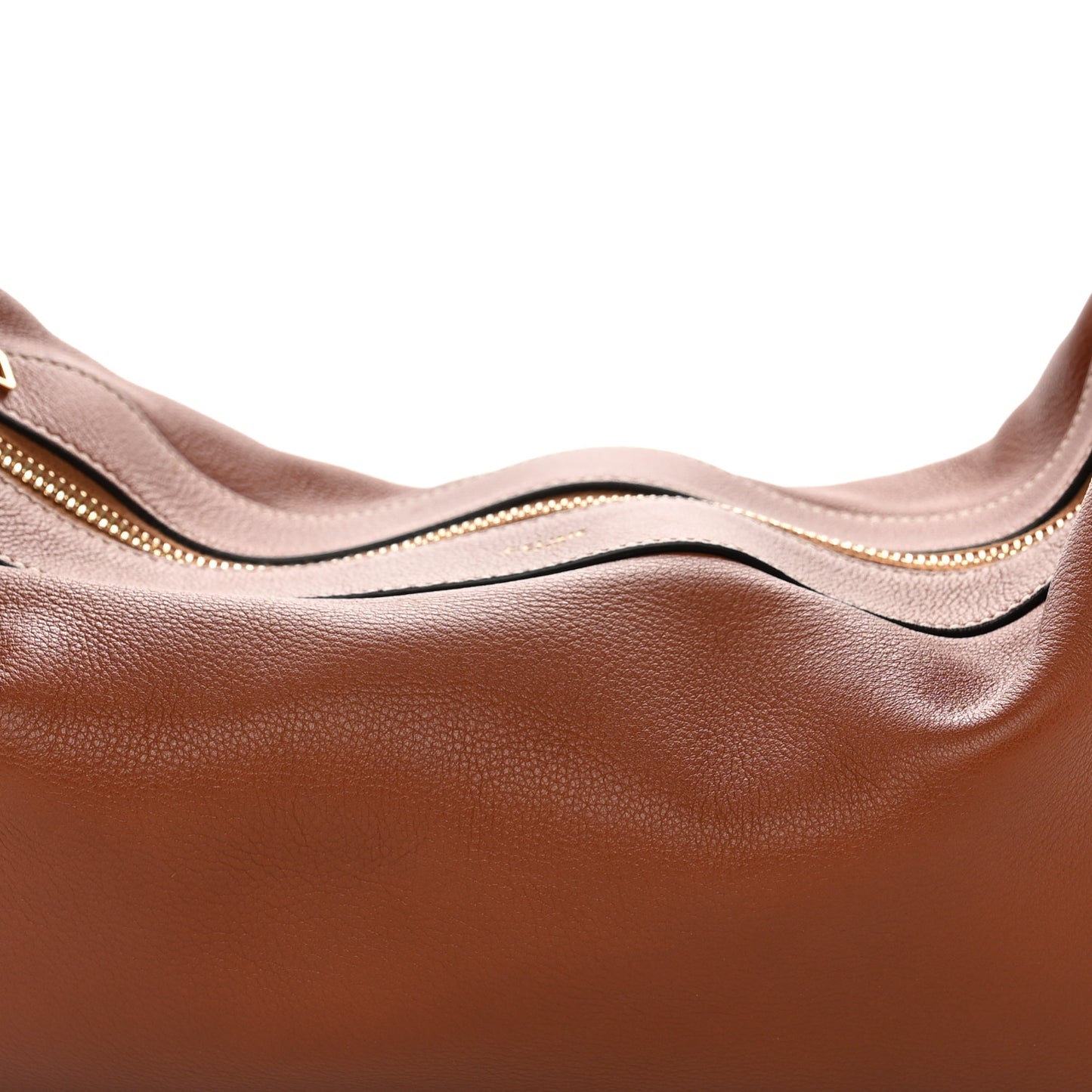 Supple Calfskin Medium Romy Shoulder Bag Tan
