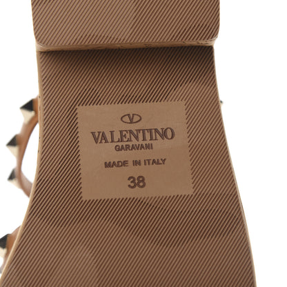 Valentino Garavani Calfskin Cork Rockstud Caged 30/50mm Platform Sandals 38 Tan 8 of 9