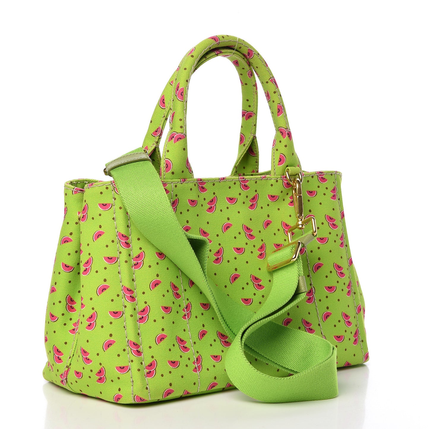 Canapa Watermelon Print Small Logo Tote Erba