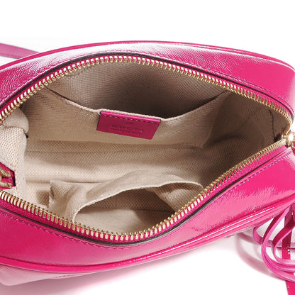 Gucci Soft Patent Small Soho Disco Bag Bright Bougainvillea 5 of 9