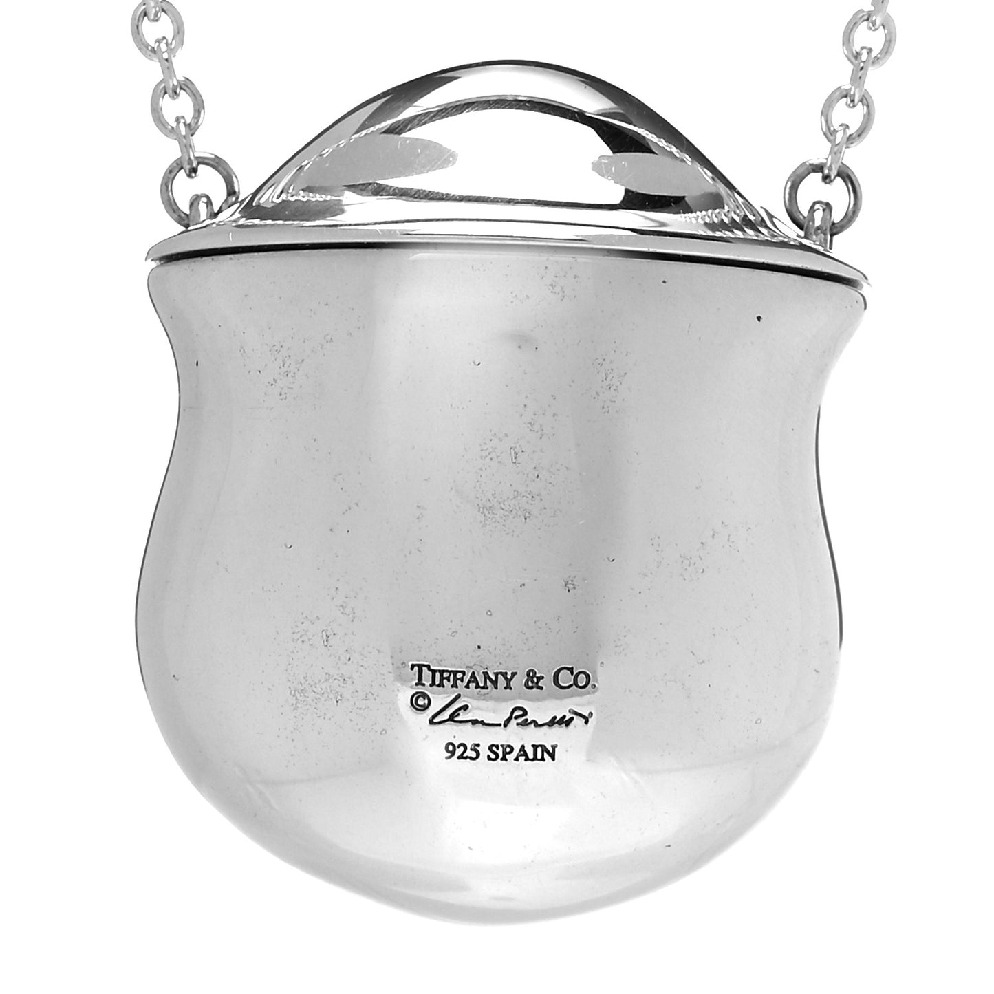 Sterling Silver Elsa Peretti Bottle Inro Pendant Necklace