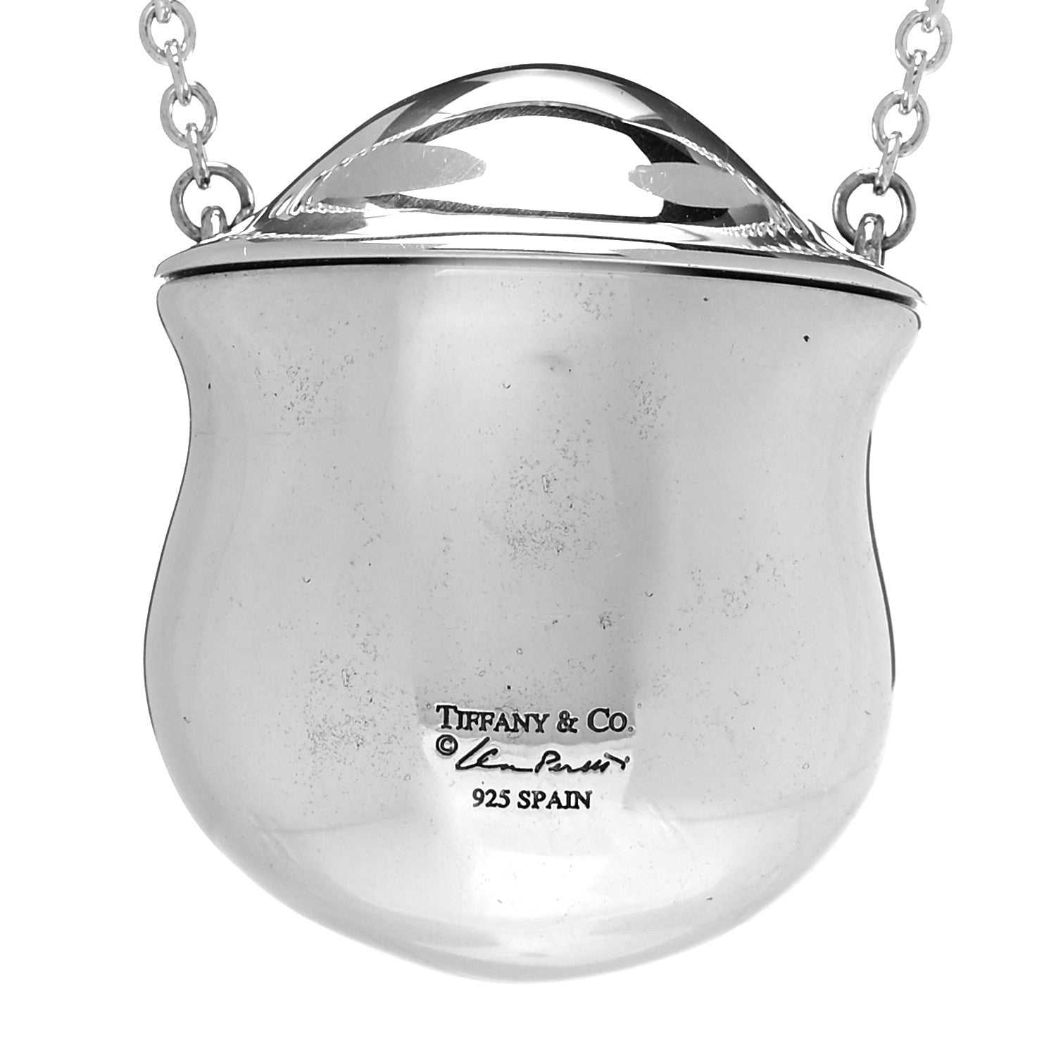Tiffany Sterling Silver Elsa Peretti Bottle Inro Pendant Necklace 4 of 6