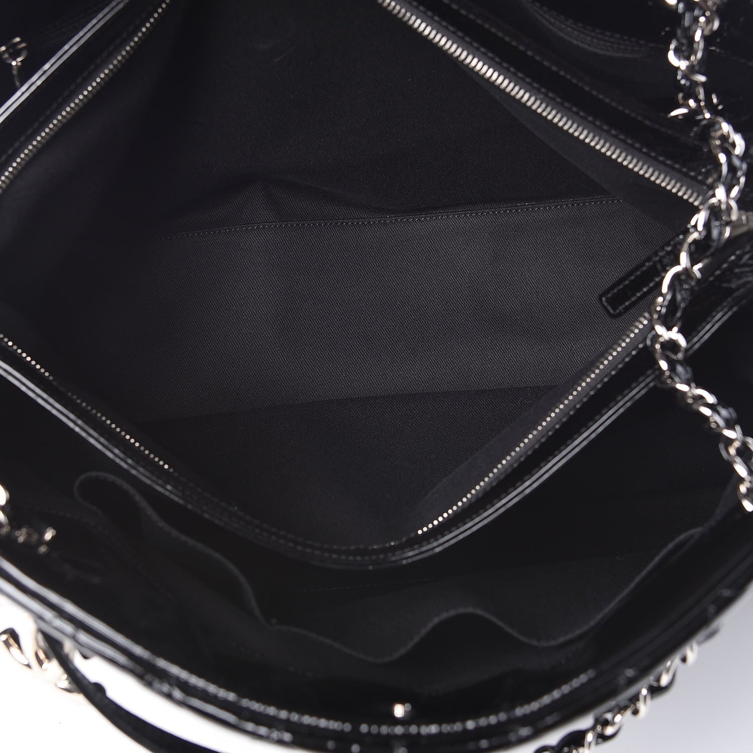 Chanel Patent Quilted Maxi Just Mademoiselle Bowling Bag Black 6 of 12
