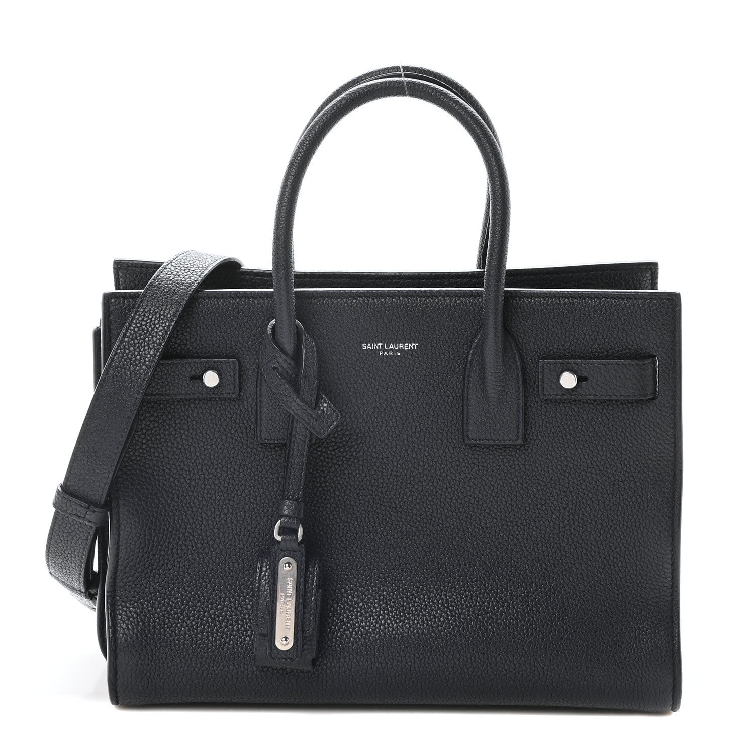 Saint Laurent Grained Calfskin Baby Supple Sac De Jour Navy 1 of 10