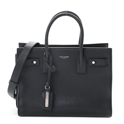 Saint Laurent Grained Calfskin Baby Supple Sac De Jour Navy 1 of 10