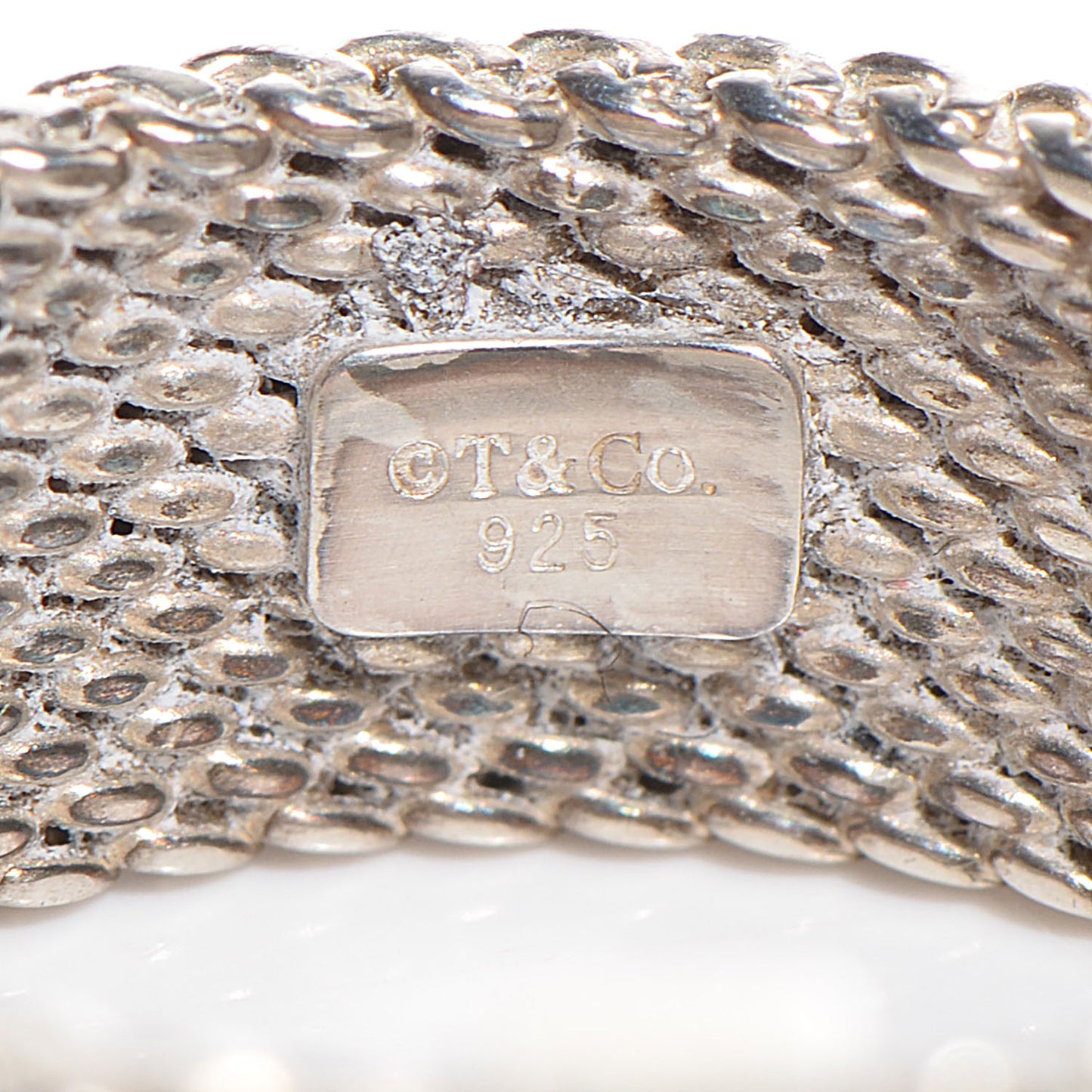Sterling Silver Diamond Somerset Mesh Ring 52 6