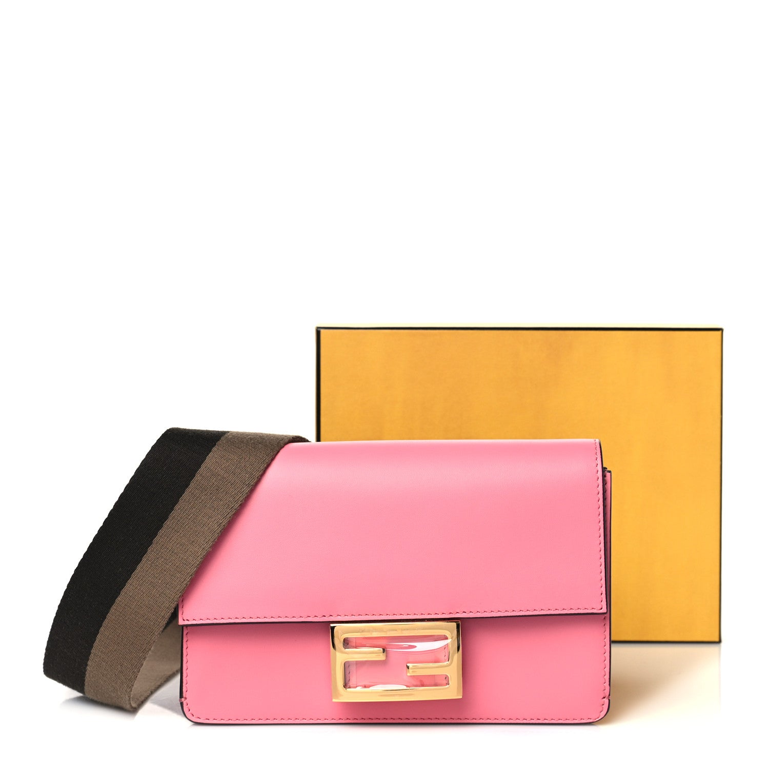 Fendi Vitello King Mini Flat Baguette Pink 11 of 11