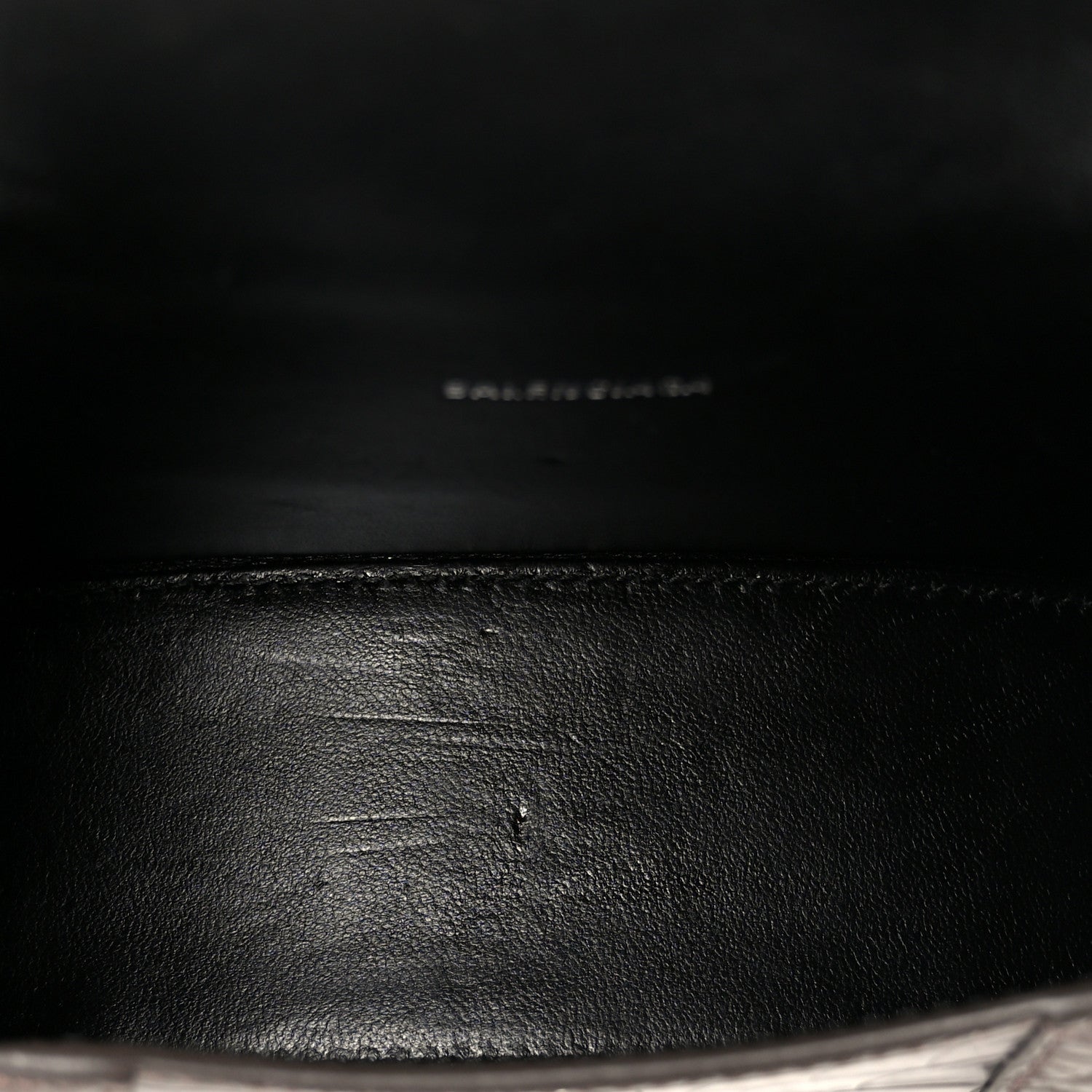 Balenciaga Metallic Shiny Calfskin Crocodile Embossed Hourglass Top Handle Bag XS Dark Bronze 5 of 11