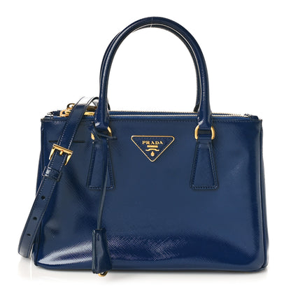 Prada Saffiano Vernice Mini Galleria Double Zip Tote Inchiostro 1 of 8